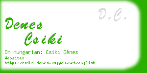 denes csiki business card