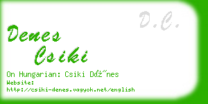 denes csiki business card